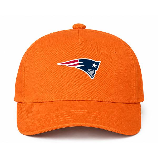 New England Patriots NFL Logo Orange Dad Baseball Cap Hat