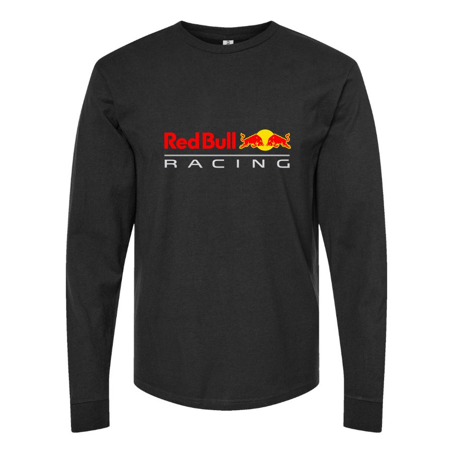 Men's Red Bull Racing Long sleeves Cotton Blend T-Shirt - Black