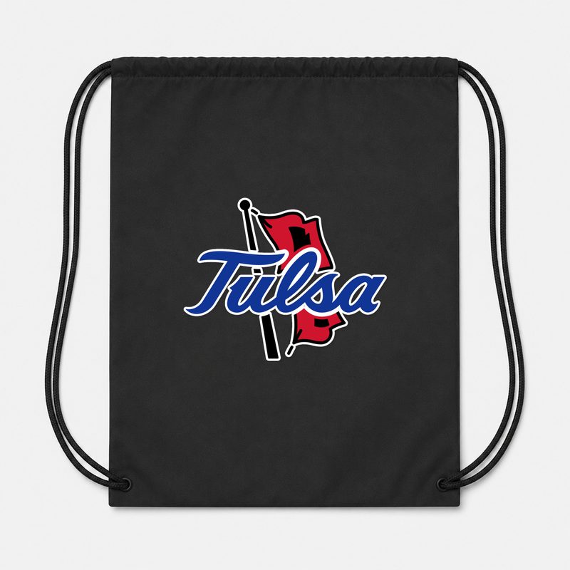 Tulsa Golden Hurricane Drawstring Bag - Black