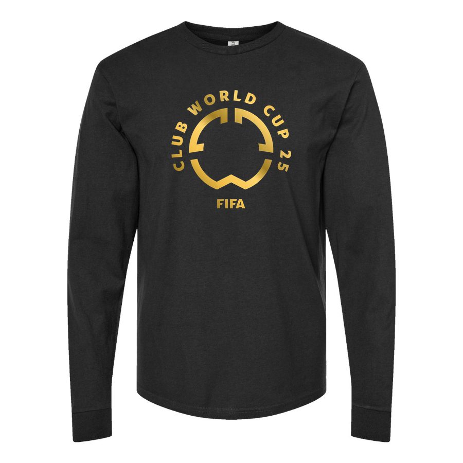 Men's official-logo-for-club-world-cup-2025-v0-5abbyyyiermd1.jpeg Long sleeves Cotton Blend T-Shirt - Black