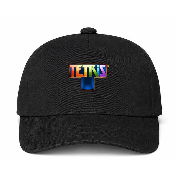 Tetris Logo Black Dad Baseball Cap Hat