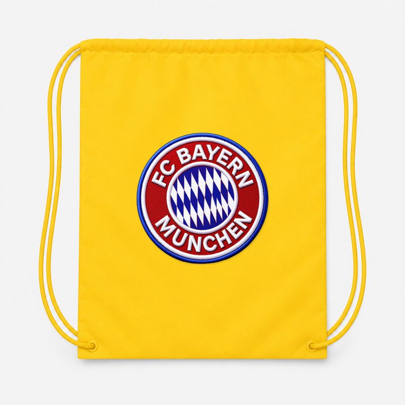 FC Bayern Munich Soccer Embroidery Drawstring Bag - Yellow