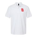 Men's St Louis Cardinals Dry Blend Polo - White