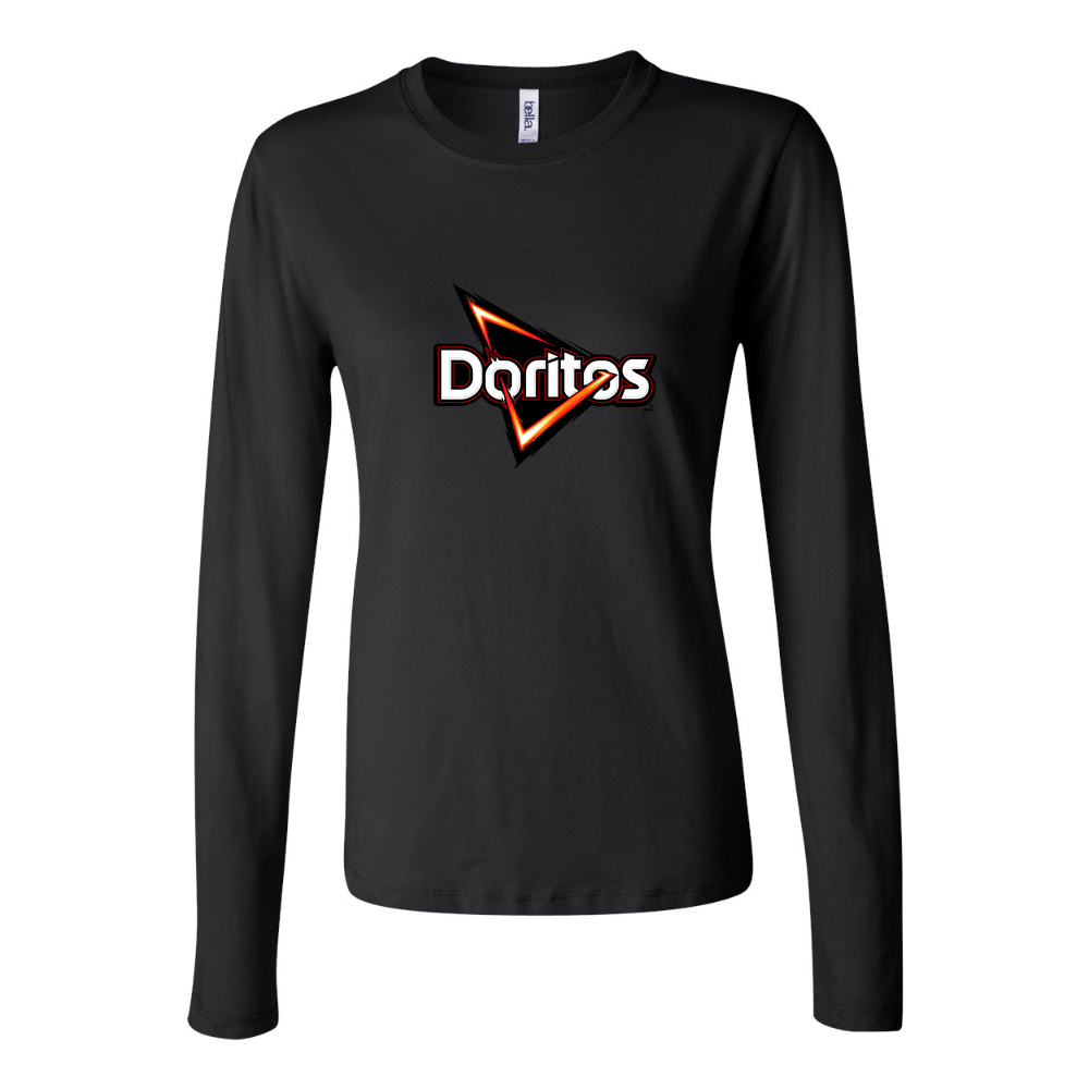 Women's Doritos Logo food 1536x864 Long Sleeve T-Shirt - Black