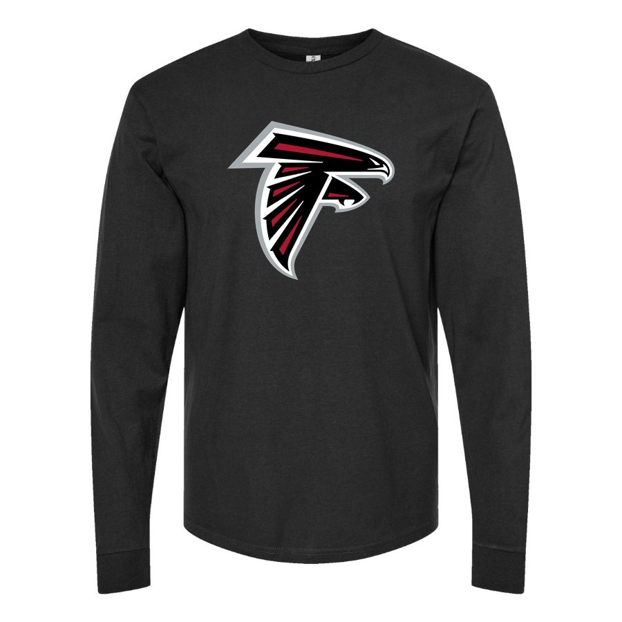 Men's Atlanta Falcons Long sleeves Cotton Blend T-Shirt - Black