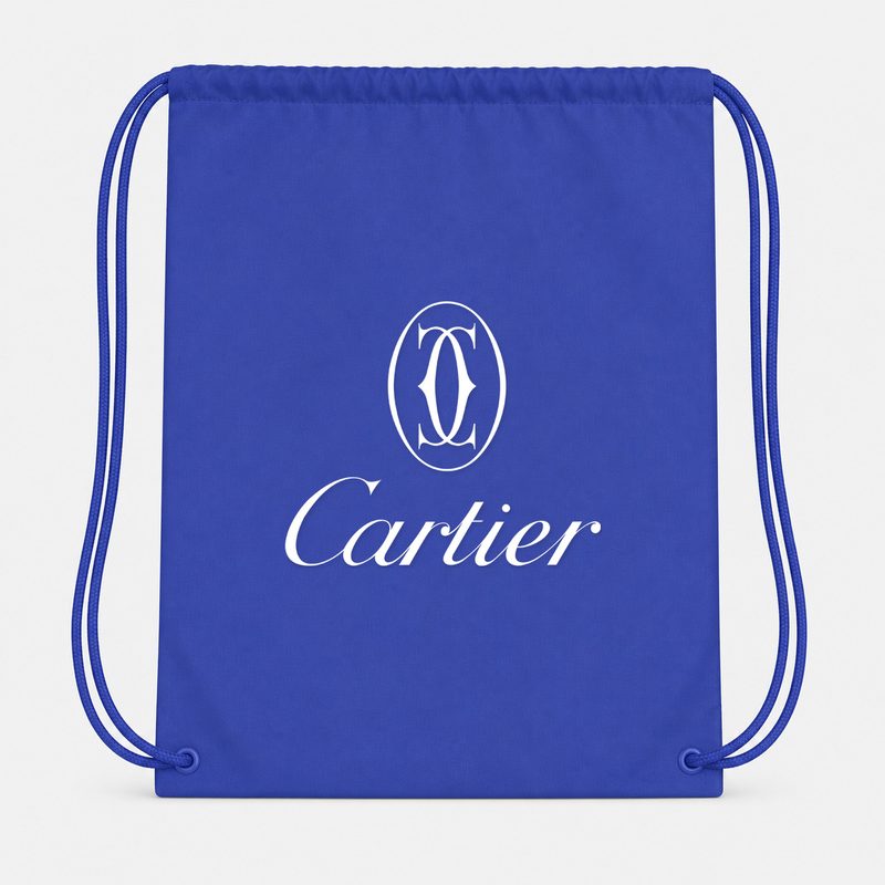 Cartier White Drawstring Bag - Blue