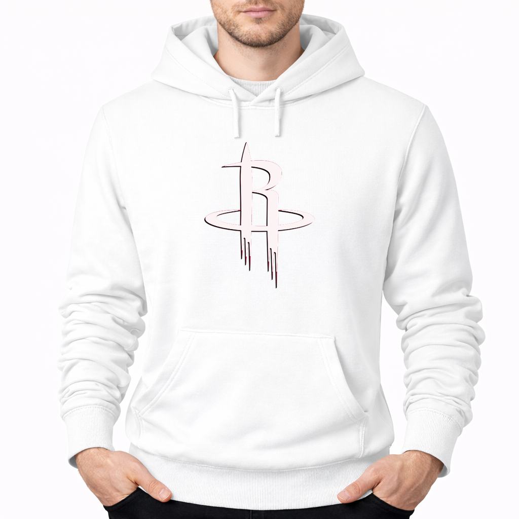 Men's Houston Rockets Army Green Pullover Hoodie - White