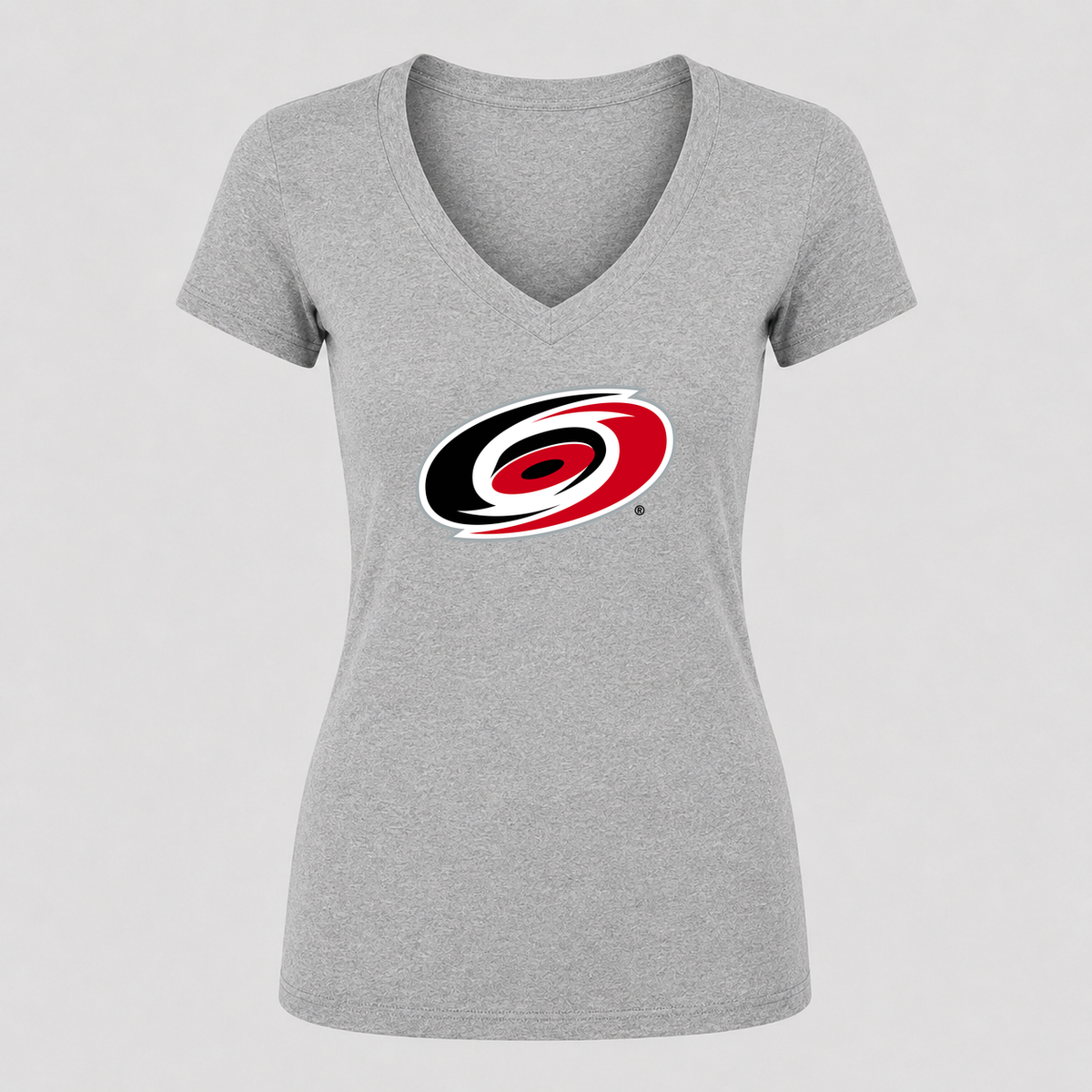 Women's Carolina Hurricanes V Neck T-Shirt in gray