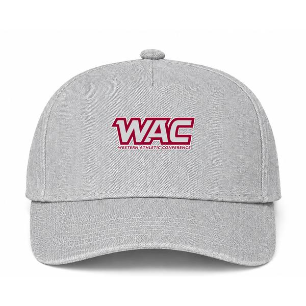 Western Athletic Conference Logo Version 2 Gray Dad Baseball Cap Hat
