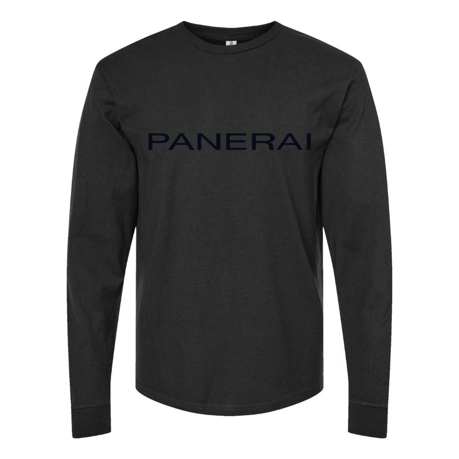 Men's Panerai Long sleeves Cotton Blend T-Shirt - Black