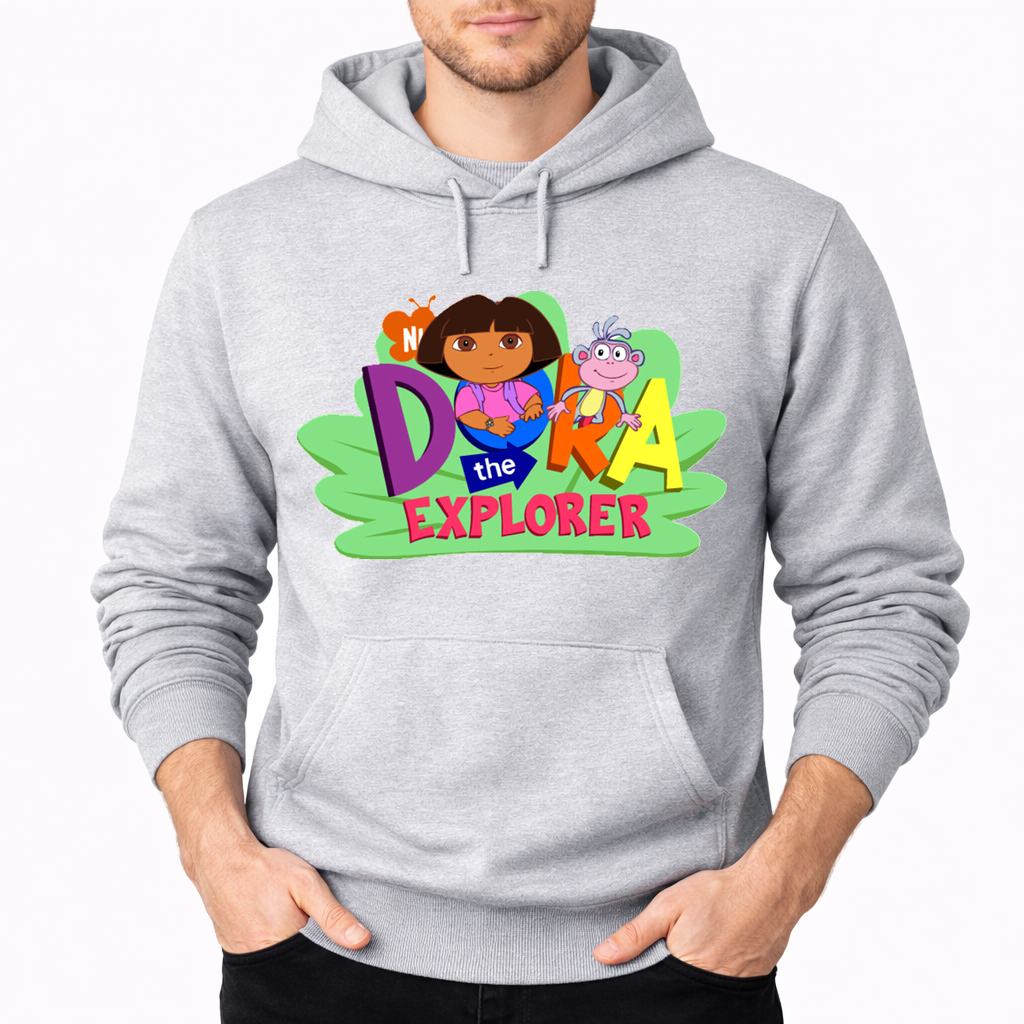 Men's Dora the Explorer Pullover Hoodie - Gray