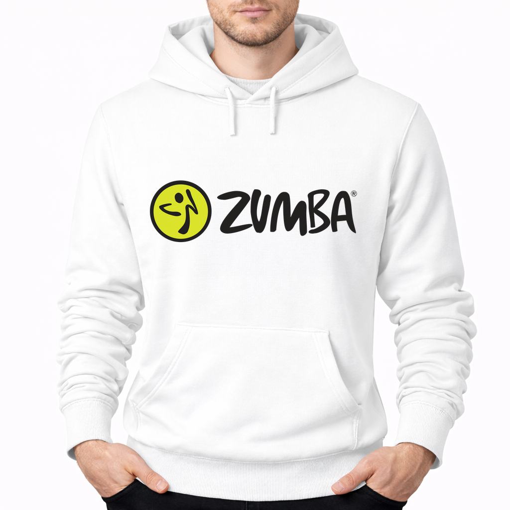 Men's Zumba Fitness Pullover Hoodie - White