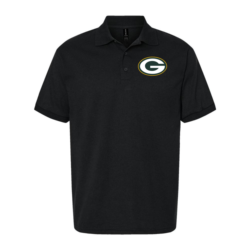 Men's Green Bay Packers Dry Blend Polo - Black