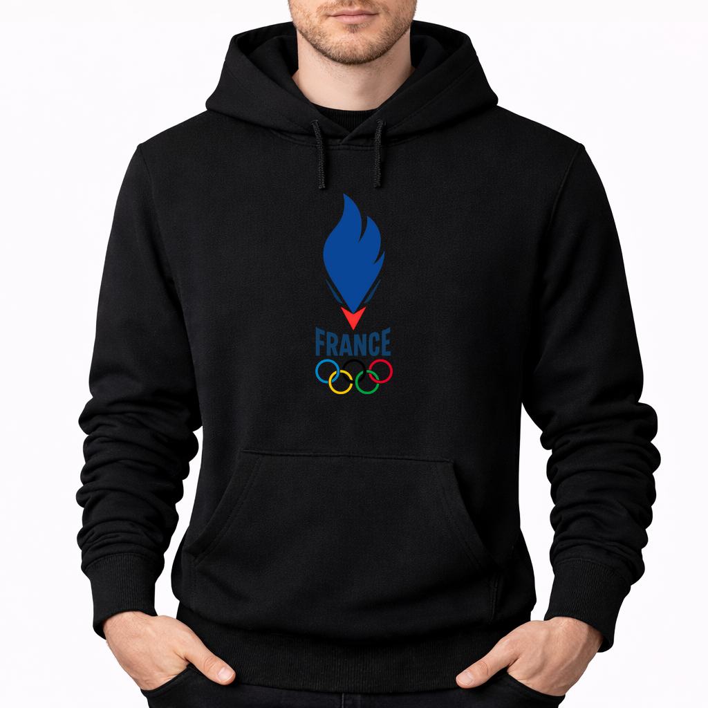 Men's France 2024 Pullover Hoodie - Black