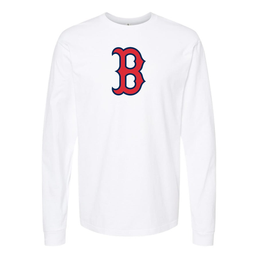 Men's Boston Red Sox Long sleeves Cotton Blend T-Shirt - White