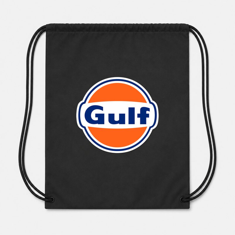 Gulf Oil Drawstring Bag - Black