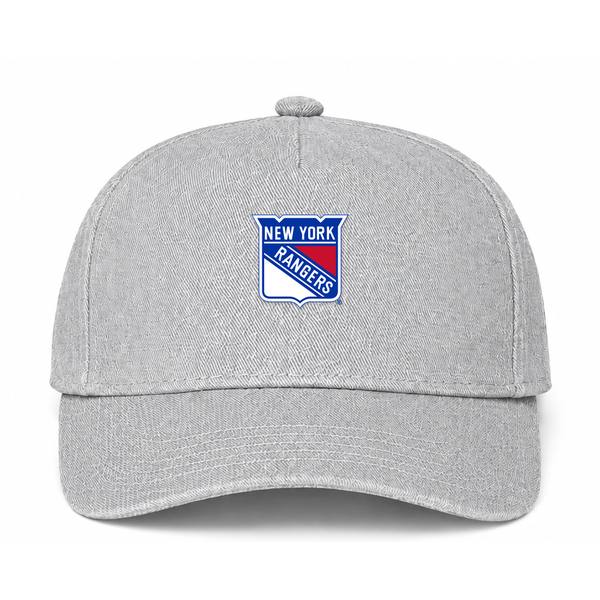 New York Rangers NHL Logo Gray Dad Baseball Cap Hat