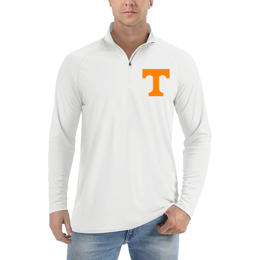 Tennessee Volunteers Logo quarter-zip athletic shirt in White