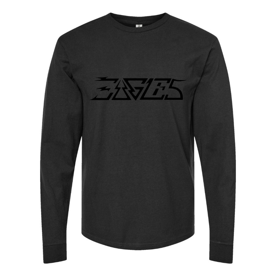 Men's The-Eagles-Logo Long sleeves Cotton Blend T-Shirt - Black