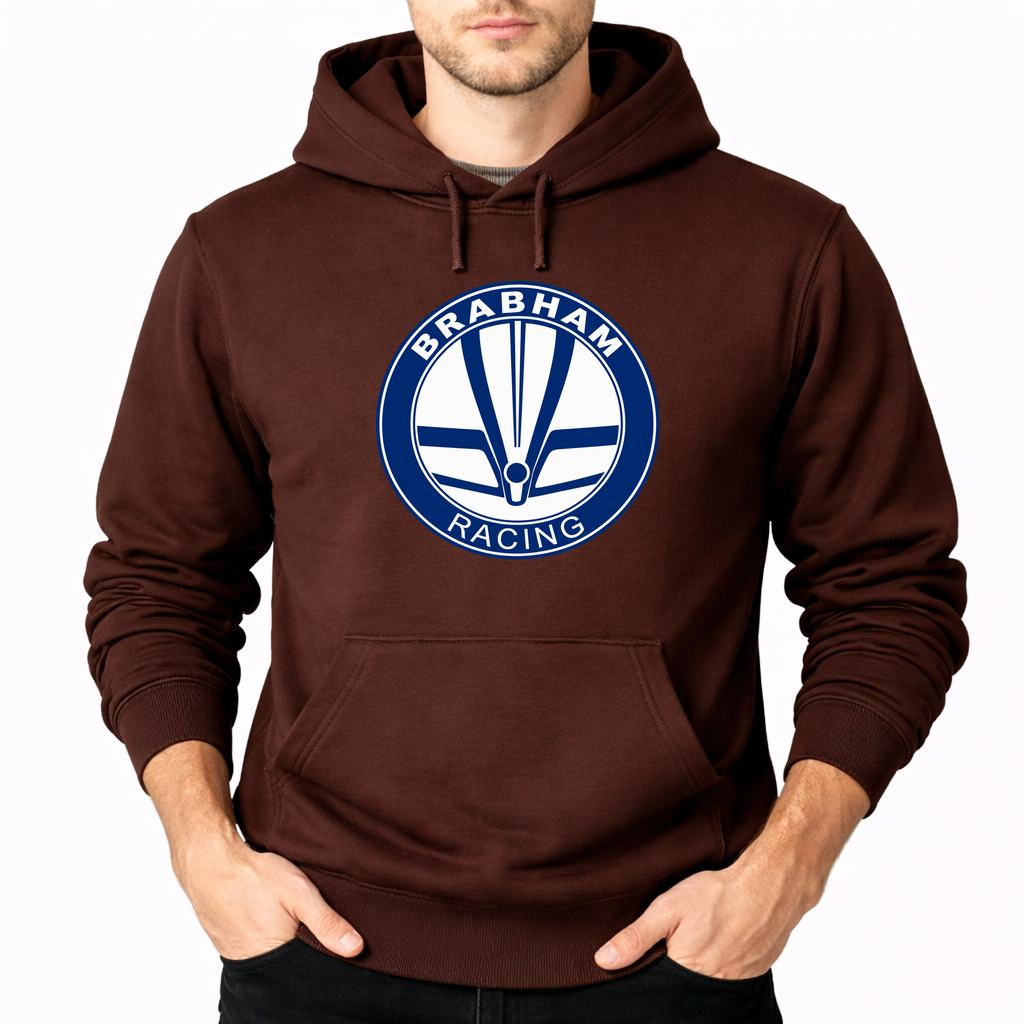 Men's Brabham Racing Pullover Hoodie - Brown