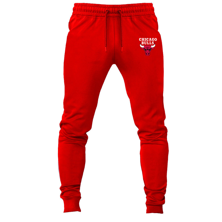 Chicago Bulls White joggers sweatpants - Red