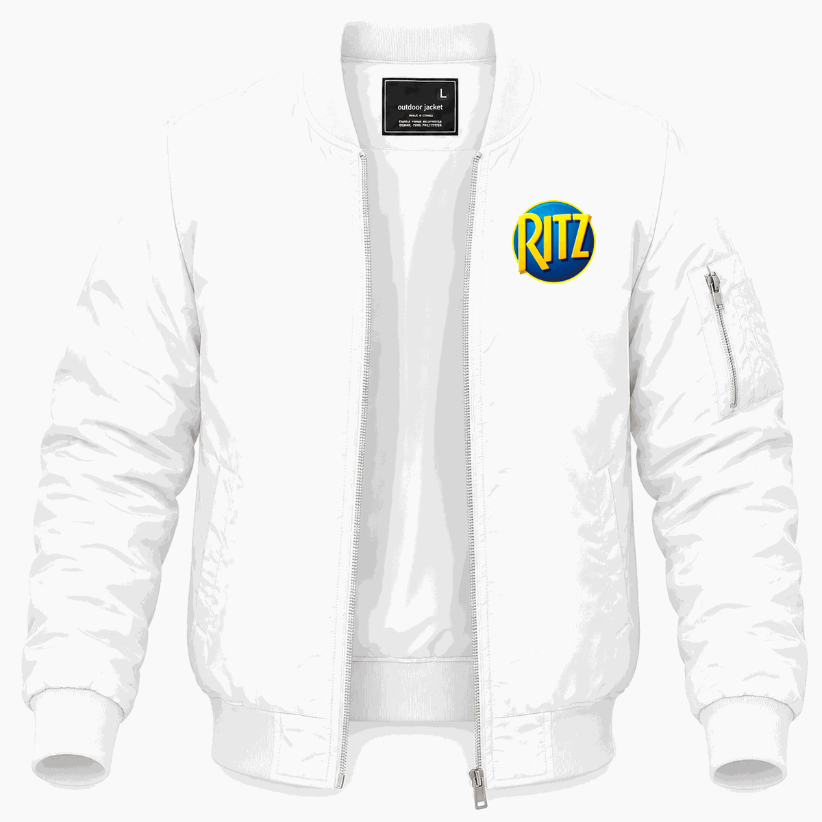 Men's Ritz Mondelez Lightweight Bomber Jacket - White