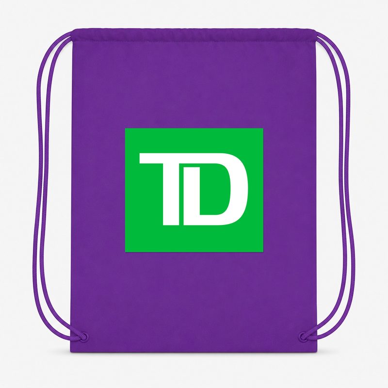 TD Bank Drawstring Bag - Purple