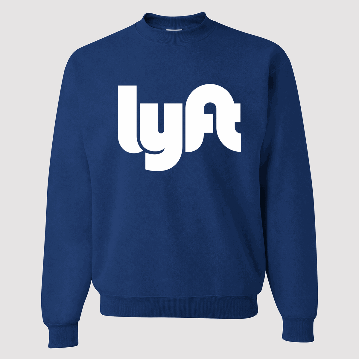 Men's Lyft White Logo Crewneck Sweatshirt - Blue