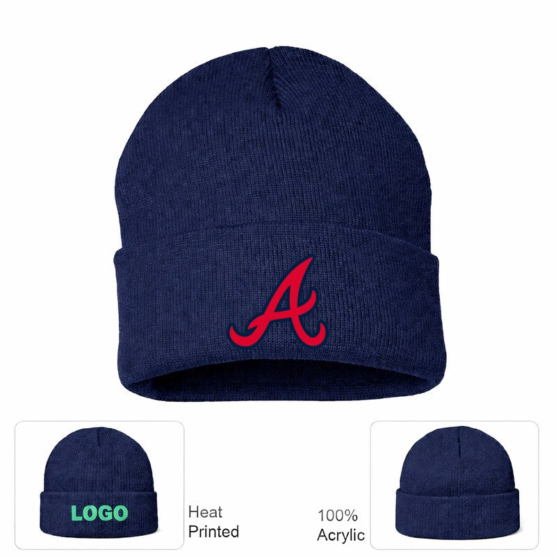 Atlanta Braves Beanie Hat - Navy