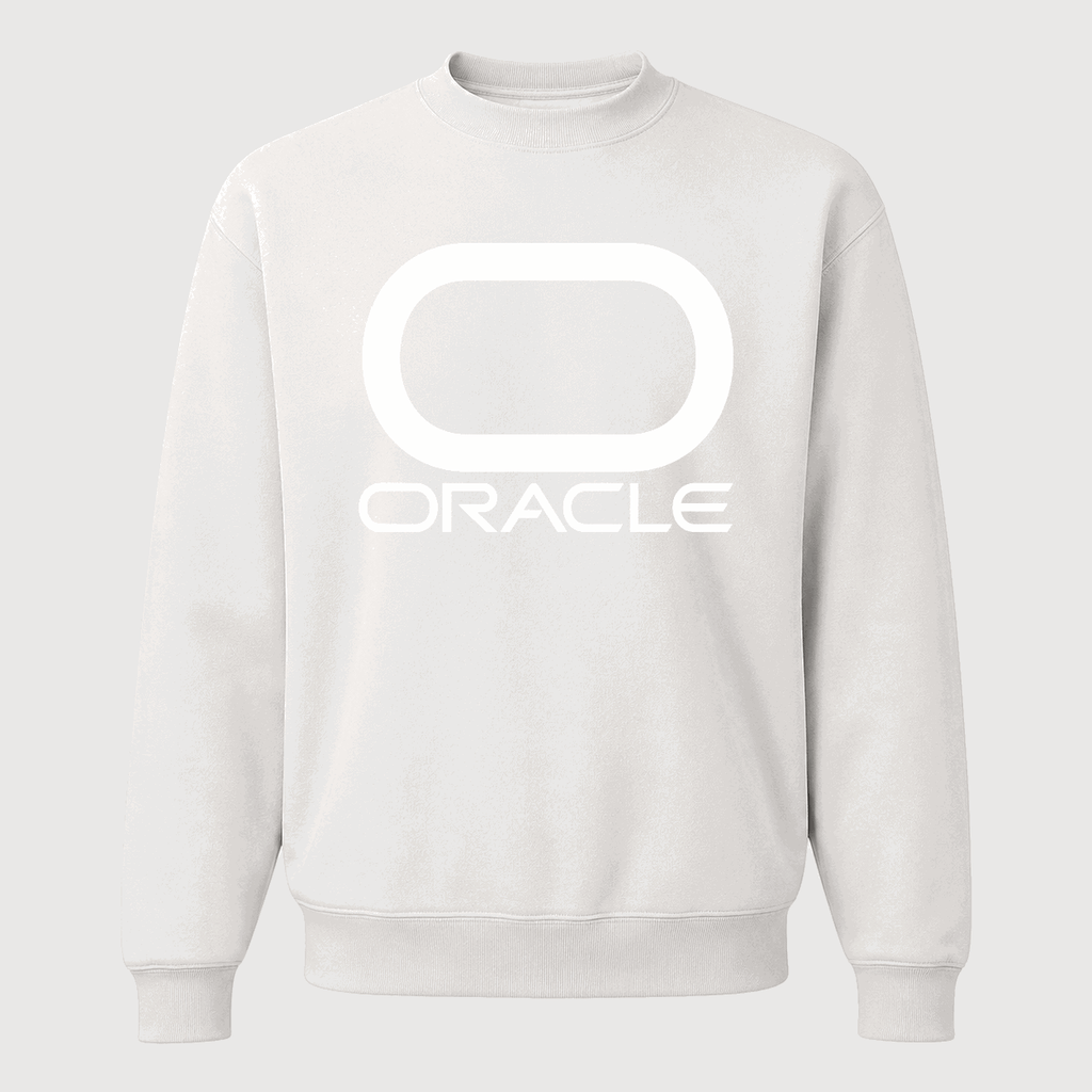 Men's Oracle White Logo Crewneck Sweatshirt - White