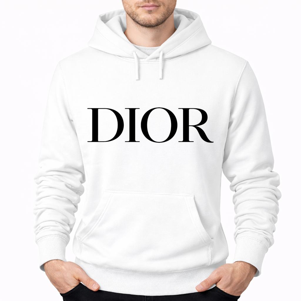 Men's Dior Pullover Hoodie - White