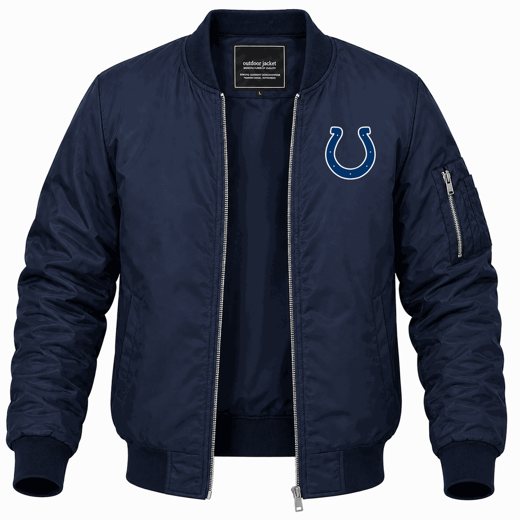 Men's Indianapolis Colts Lightweight Bomber Jacket - Navy