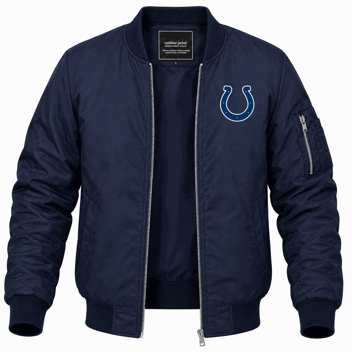 Men's Indianapolis Colts Lightweight Bomber Jacket - Navy