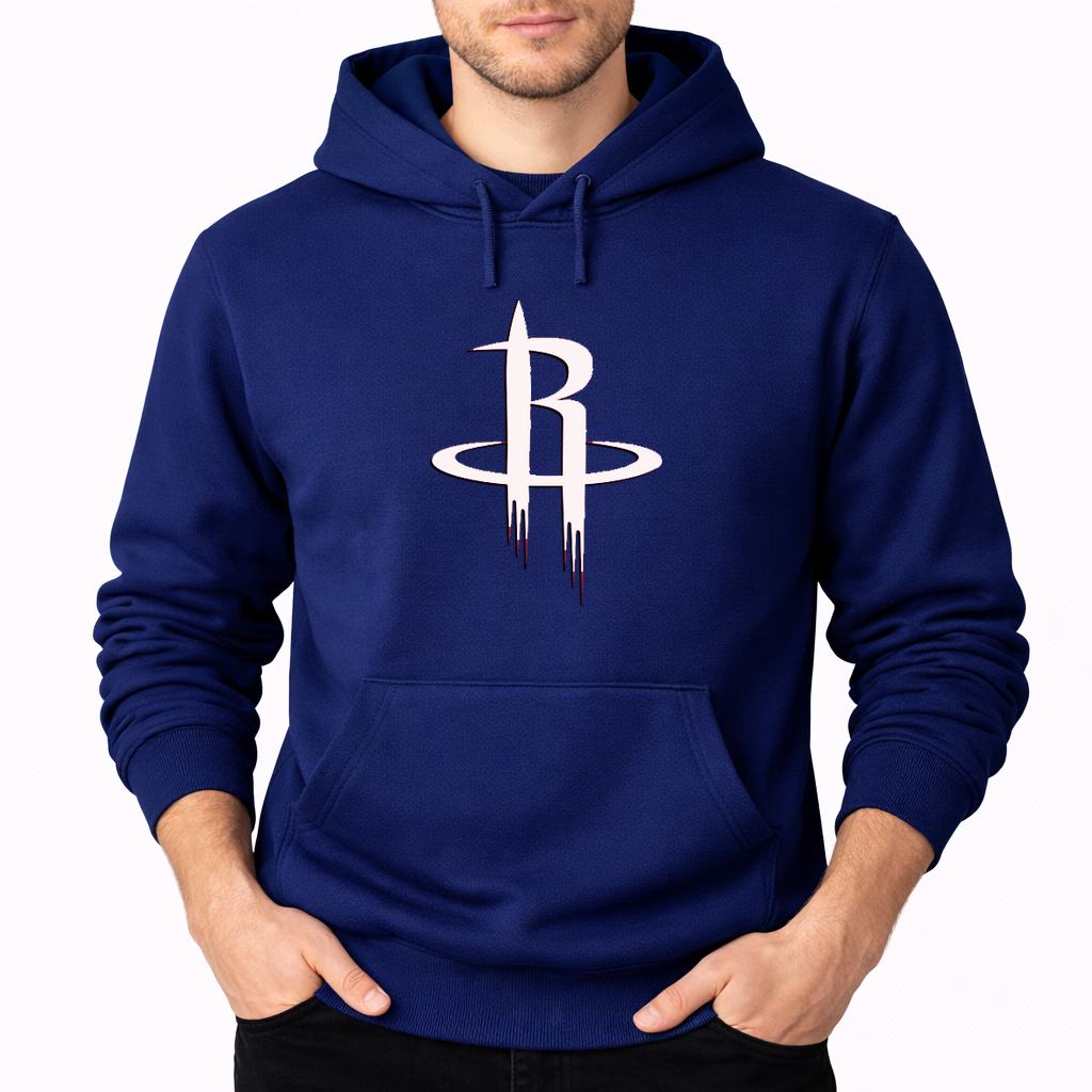 Men's Houston Rockets Army Green Pullover Hoodie - Navy