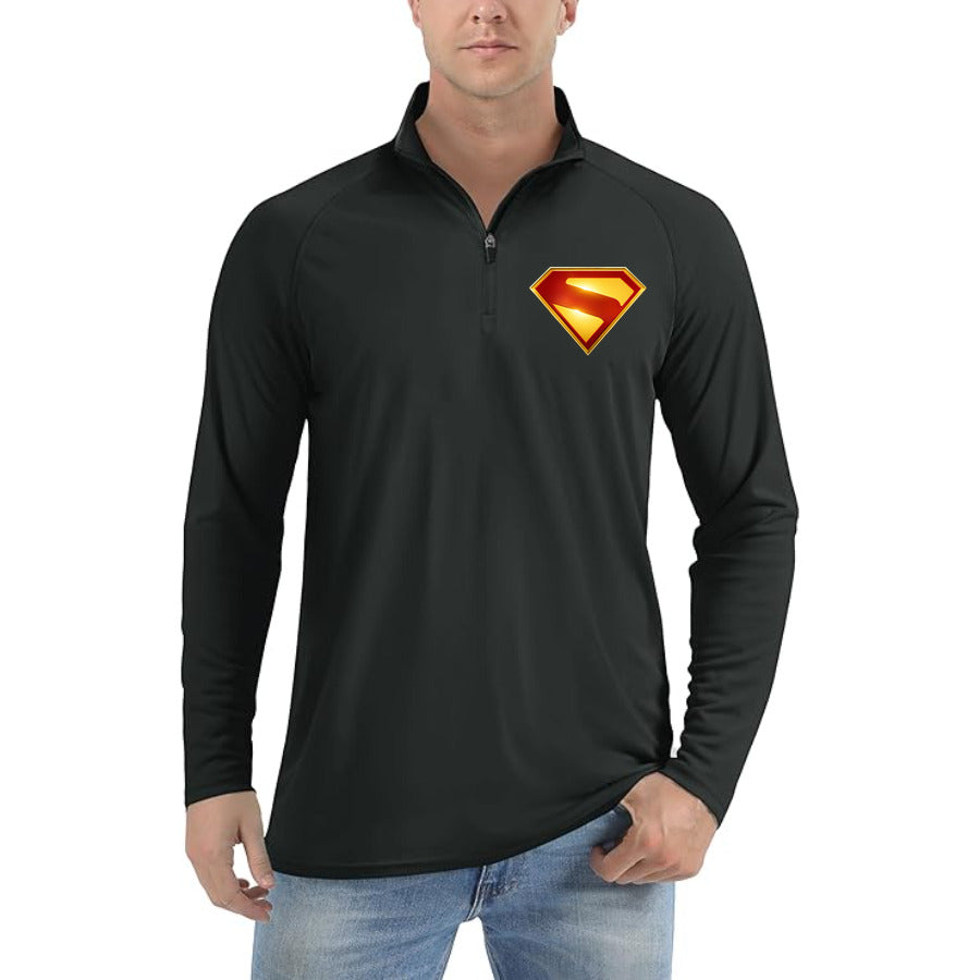 Superman 2025 quarter-zip athletic shirt in Black