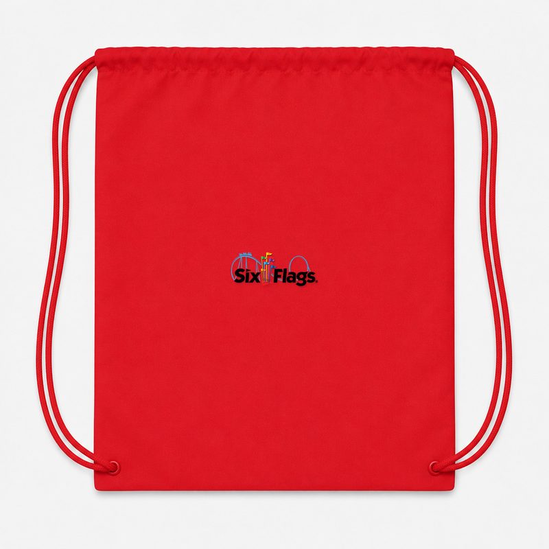 Six Flags Drawstring Bag - Red