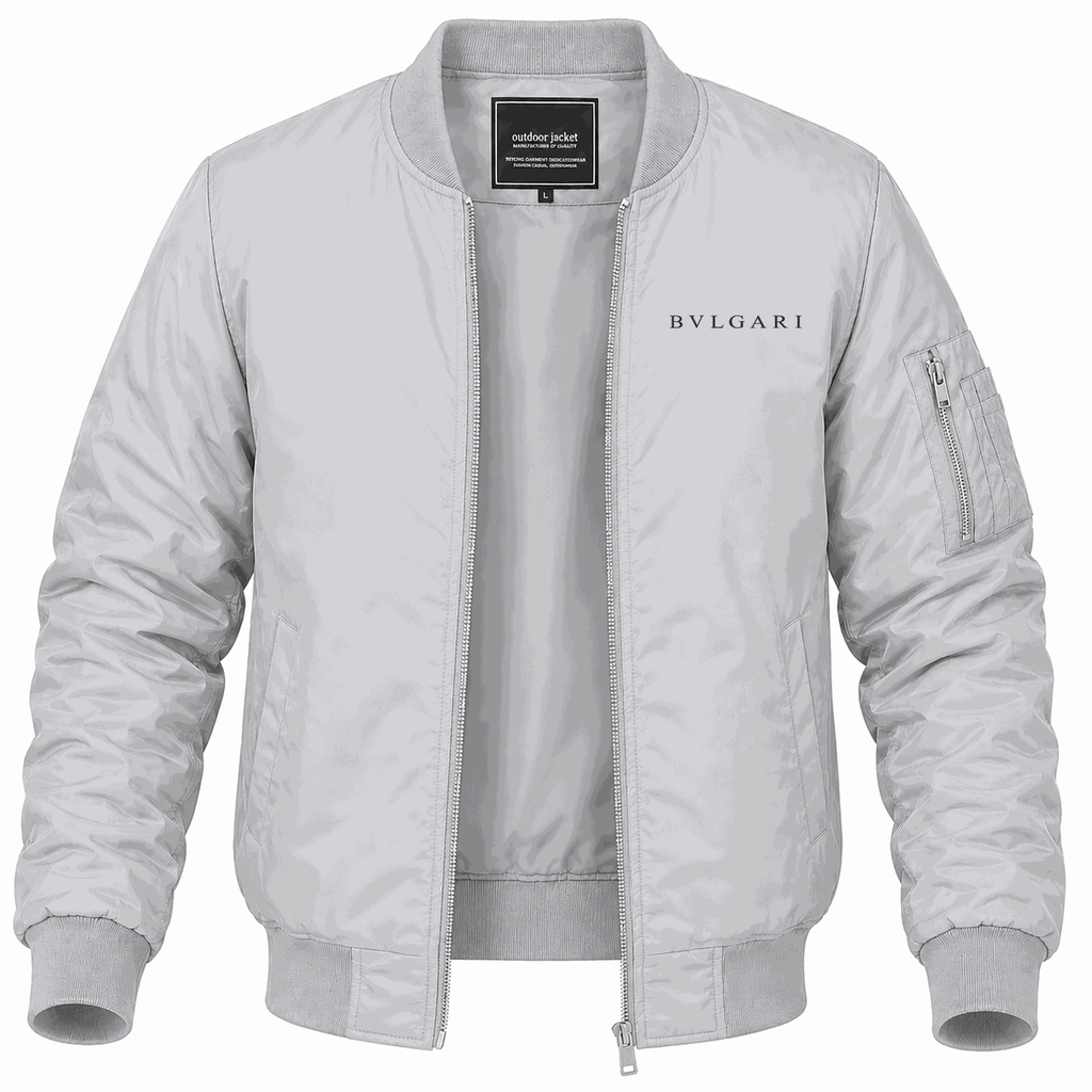 Men's Bvlgari Lightweight Bomber Jacket - Gray