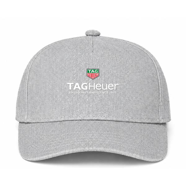 TAG Heuer White Logo Gray Dad Baseball Cap Hat