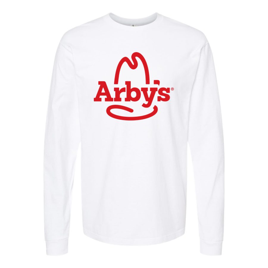 Men's Logo-Arbys-1536x864 Long sleeves Cotton Blend T-Shirt - White