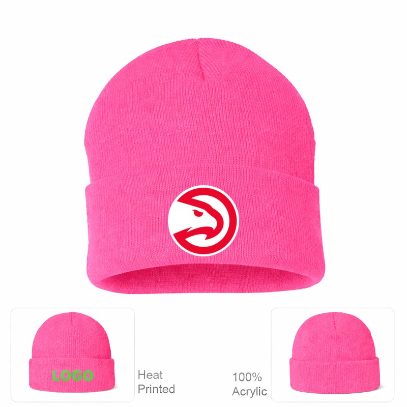 Atlanta Hawks Pink Beanie Hat