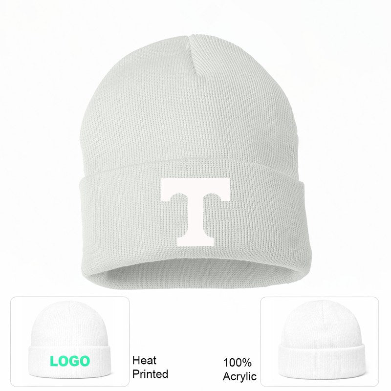 Tennessee Volunteers 2 White Beanie Hat