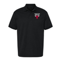 Men's Chicago Bulls White Logo Dry Blend Polo - Black