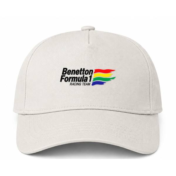 Benetton Formula 1 Racing Team Beige Dad Baseball Cap Hat