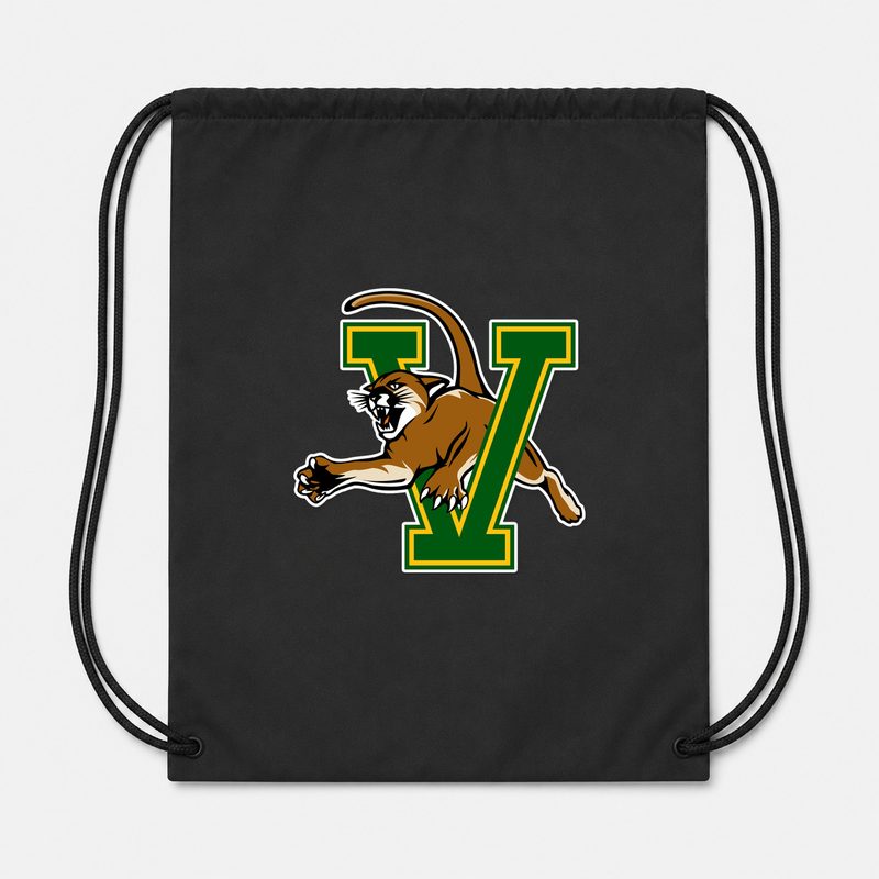 Vermont Catamounts Drawstring Bag - Black