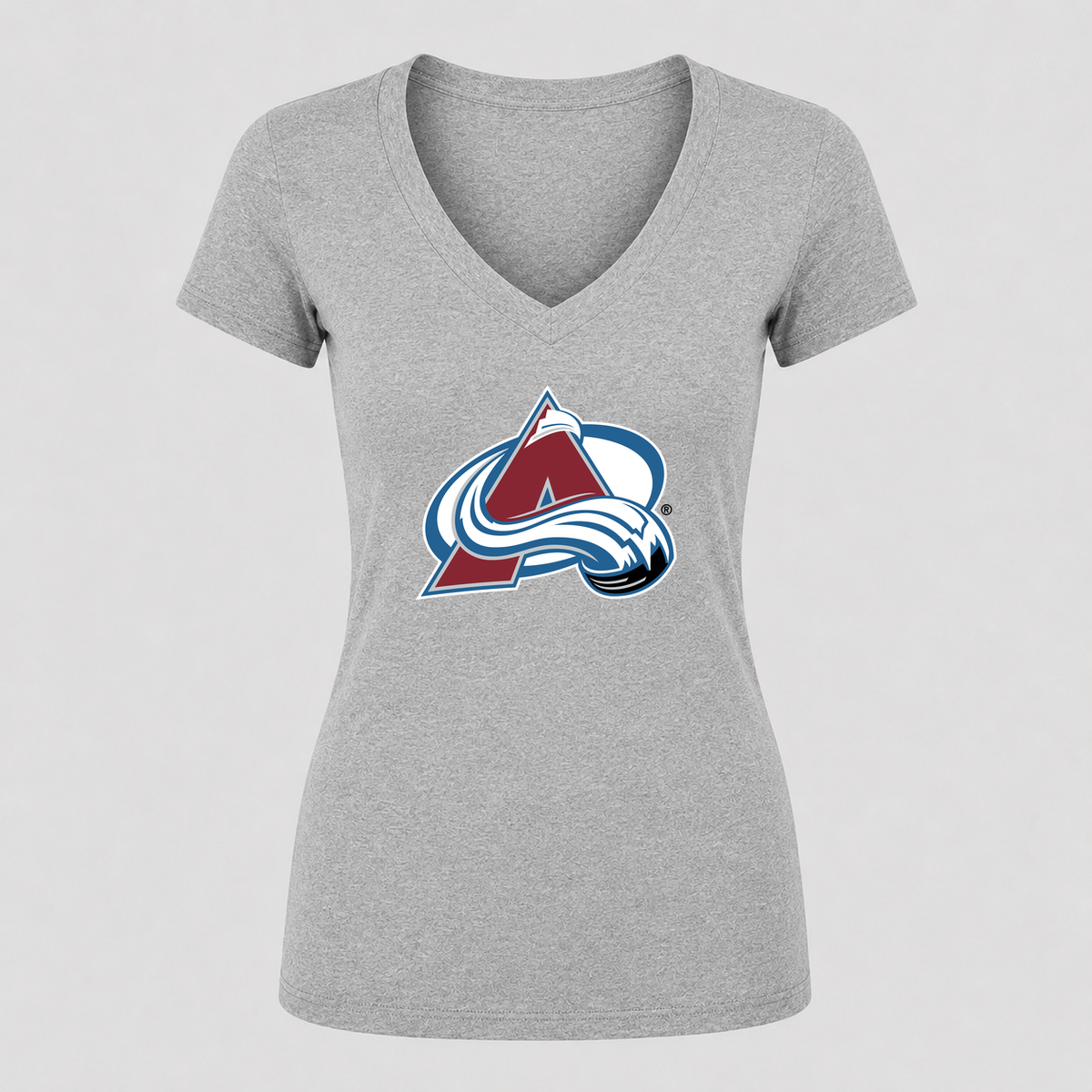 Women's Colorado Avalanche V Neck T-Shirt in gray