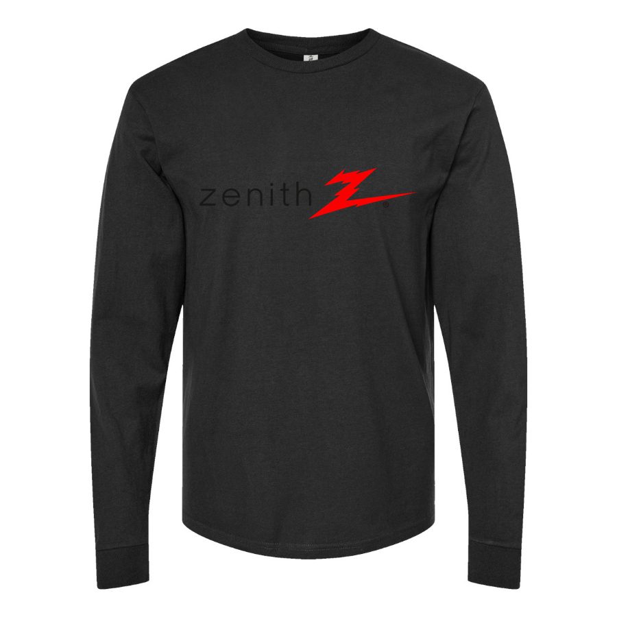 Men's Zenith Long sleeves Cotton Blend T-Shirt - Black