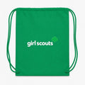Girl Scouts White Drawstring Bag - Green