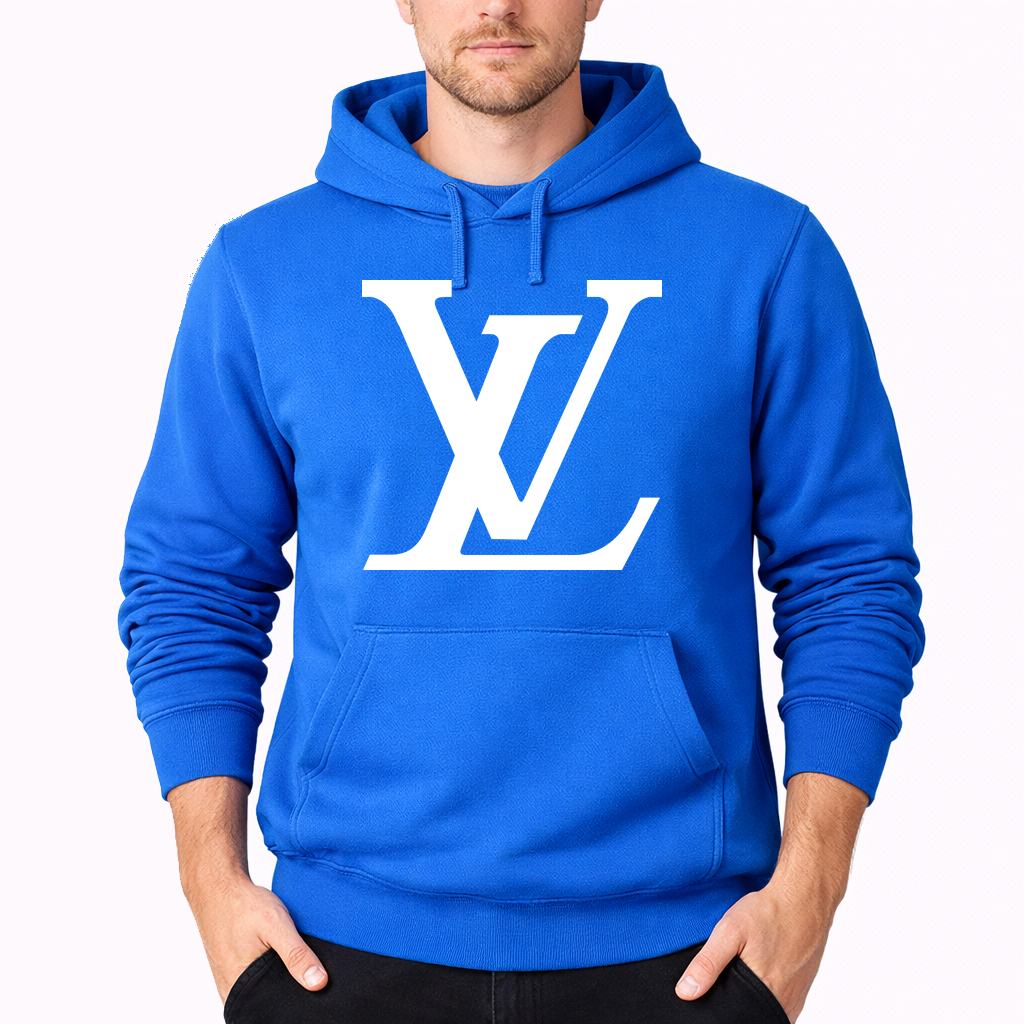 Men's Louis Vuitton White Pullover Hoodie - Azure