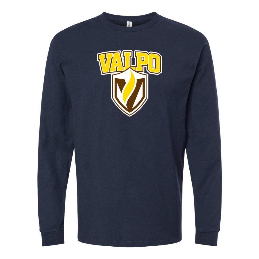 Men's Valparaiso Crusaders Logo Long sleeves Cotton Blend T-Shirt - Navy