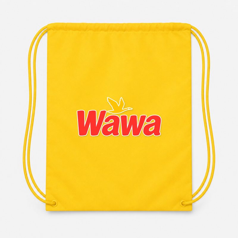 Wawa Gas Station Drawstring Bag - Yellow